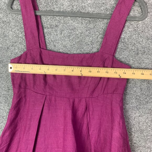 New $169 Banana Republic Kenza Linen Mini Dress in Berry Delicious Size 2 - Picture 4 of 15